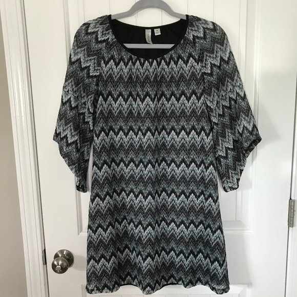 Tacera Crochet ZigZag Shift Dress, Size M - Picture 1 of 6